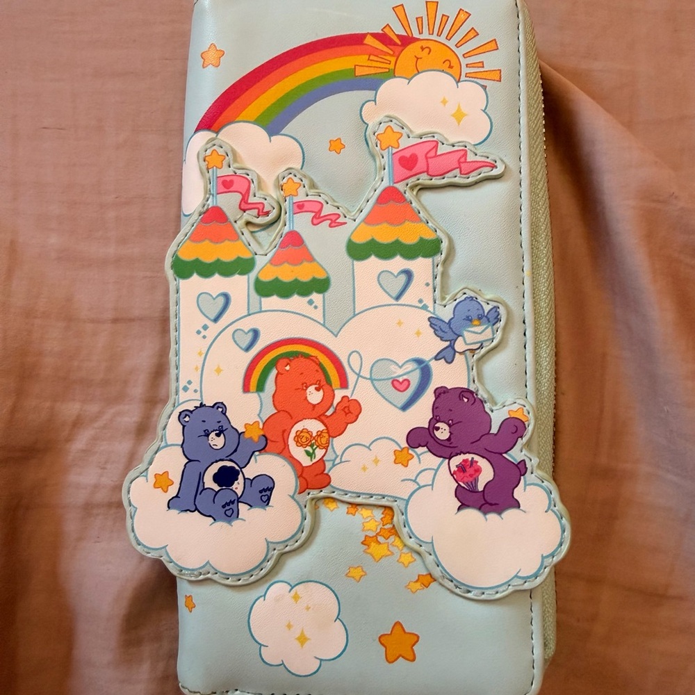 40th Anniversary Loungefly Care Bears Care-A-Lot Zip around Wallet